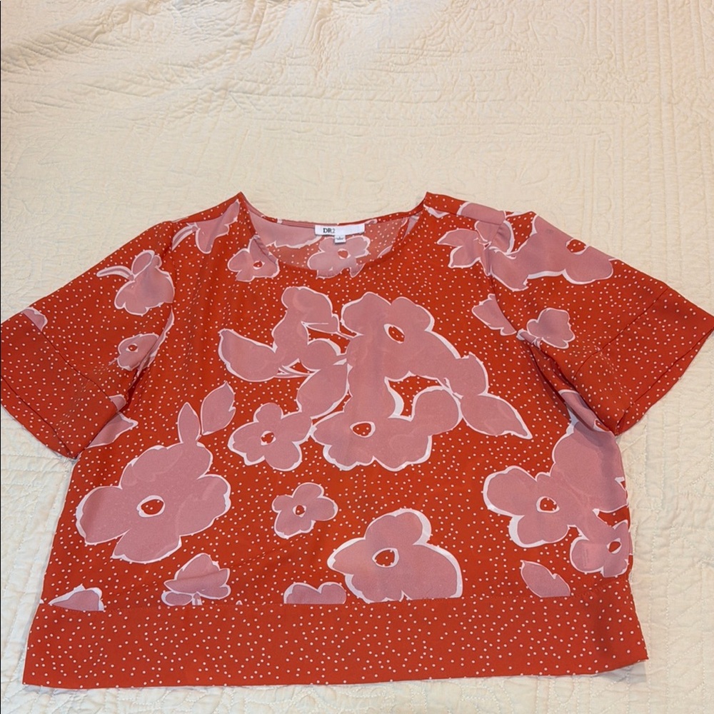 DR2 Red and Pink Elegant Blouse